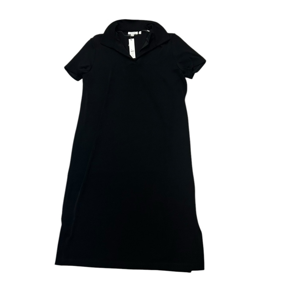 Chico's Travelers Slinky Collared V-Neck Dress Womens Size 2 Black Large Chicos - Picture 8 of 8